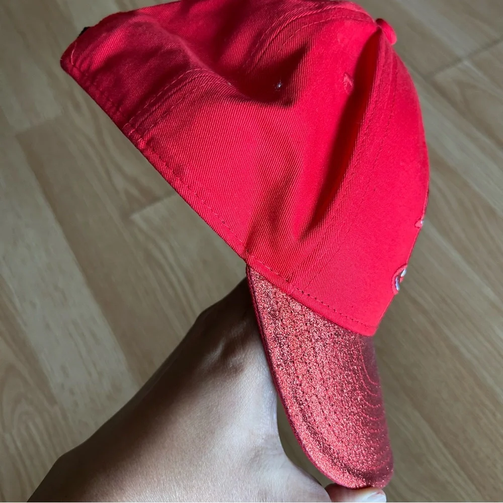 NEW New Era Houston Rockets Red Glitter Hat Youth